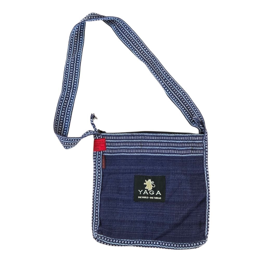 Handwoven Napali Tote Bag Zipped Crossbody Hand Woven Cotton Boho Artisan